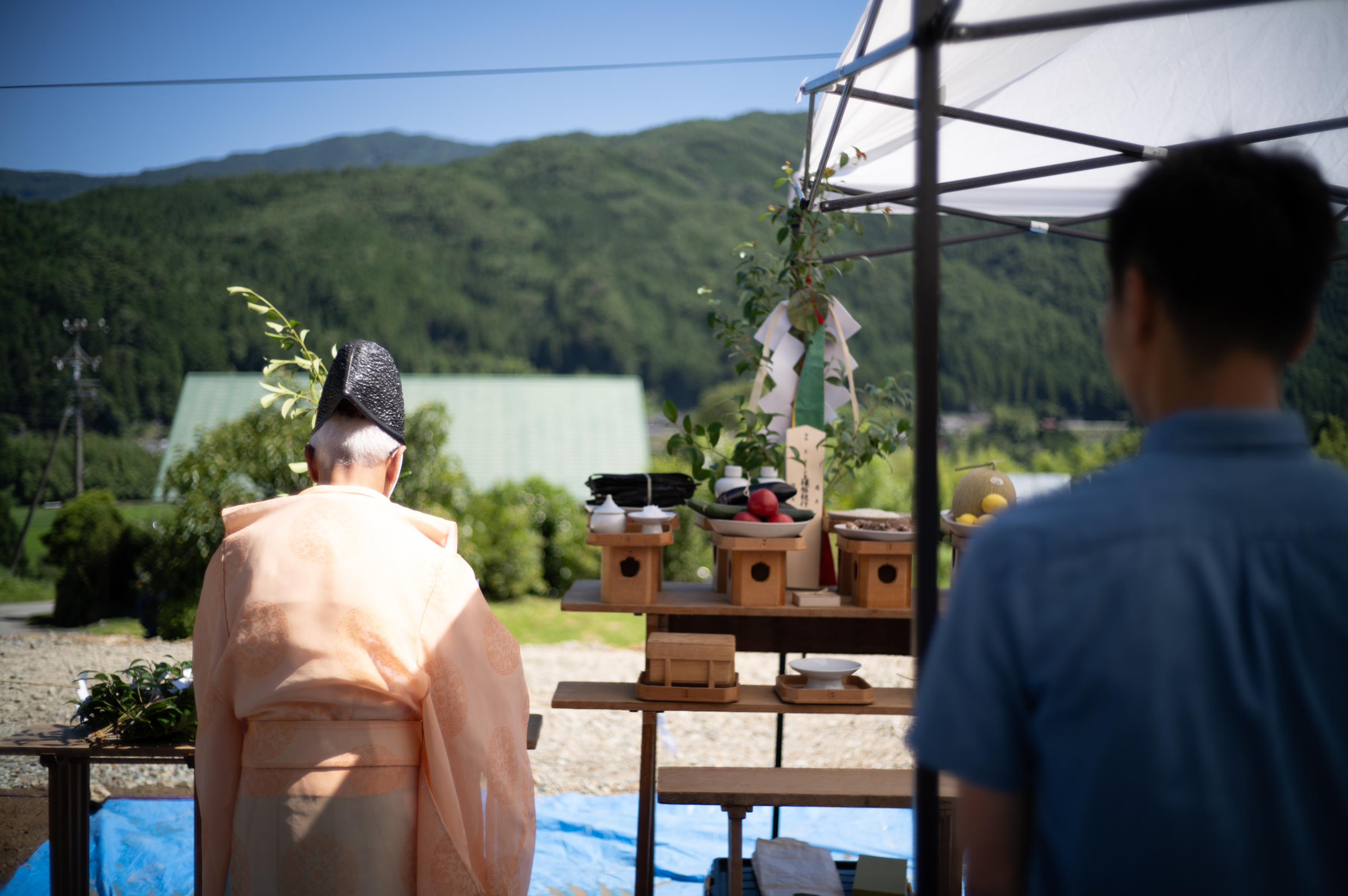 奥田洞の家、地鎮祭。